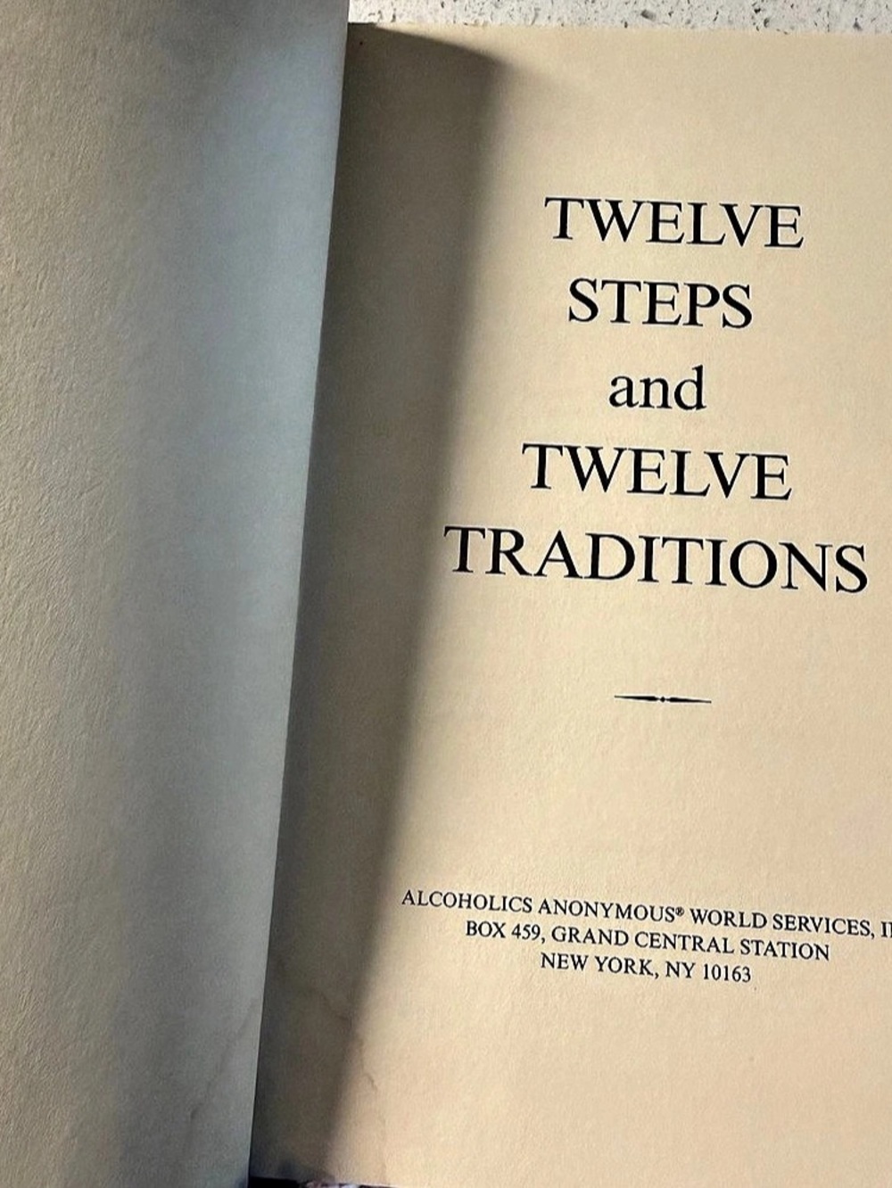 Alcoholics Anonymous Twelve Steps and Twelve Traditions Hardcover Book Blue and
